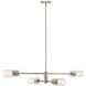 Velestino 4 Light 5.25 inch Polished Nickel Chandelier Linear Ceiling Light